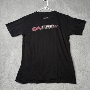 C&A Pro Ride Like a Pro Shirt Men's Large Black Graphic Short Sleeve